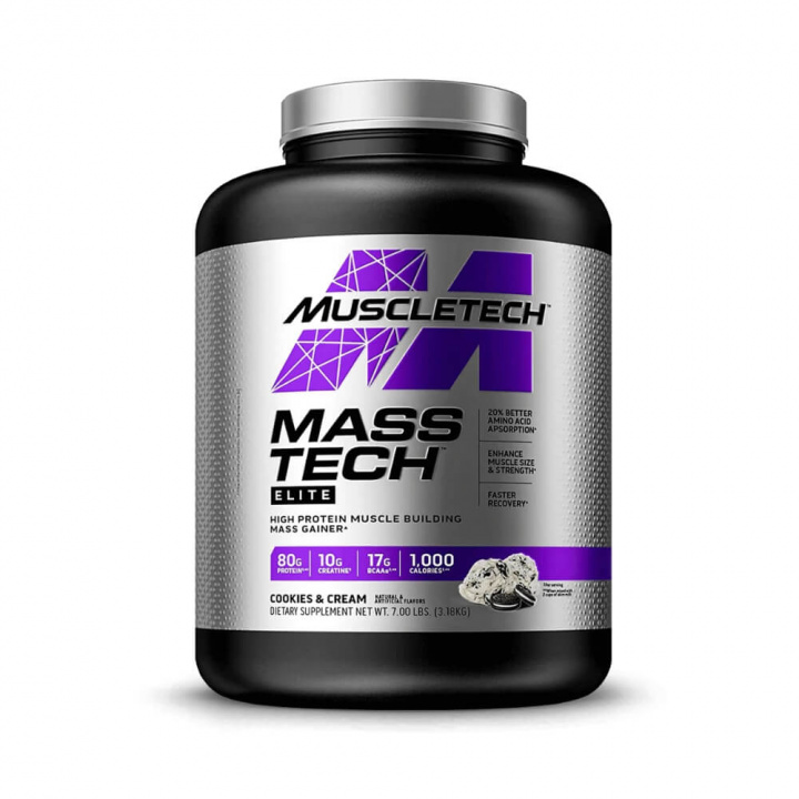 Muscletech Mass-Tech Elite, 3,18 kg (Cookies & Cream) i gruppen Shoppa efter Tema / Kosttillskott för kvinnor hos Tillskottsbolaget (MUSCLETECH8932-4)
