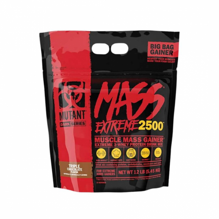 Mutant Mass Extreme 2500, 5,45 kg (Triple Chocolate) i gruppen Shoppa efter Tema / Kosttillskott för kvinnor hos Tillskottsbolaget (MUTANT7677-2)