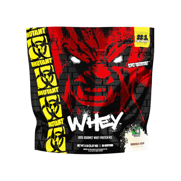 Mutant Whey, 2,27 kg (Cookies & Cream) i gruppen Kosttillskott & Livsmedel / Proteinpulver / Vassleprotein / Whey protein hos Tillskottsbolaget (MUTANT7684-3)