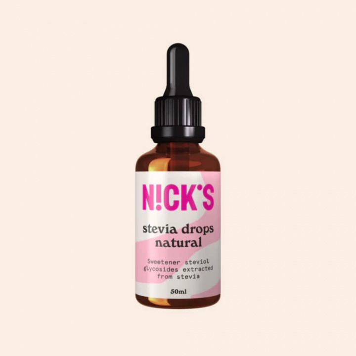 Nicks Steviadroppar, 50 ml (Natural) i gruppen Kosttillskott & Livsmedel / Livsmedel / Kalorisnåla såser och toppings hos Tillskottsbolaget (NICKS583-5)