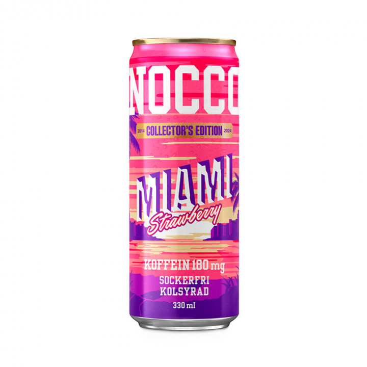 NOCCO BCAA, 330 ml (Collector´s Edition Miami Strawberry) i gruppen Drycker / Energidryck hos Tillskottsbolaget (NOCCO11-7)