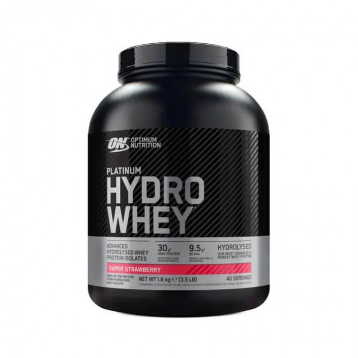 Optimum Nutrition Platinum Hydro Whey, 1,6 kg (Super Strawberry) i gruppen Kosttillskott & Livsmedel / Proteinpulver / Hydrolysat hos Tillskottsbolaget (OPTIMUM0061-1)