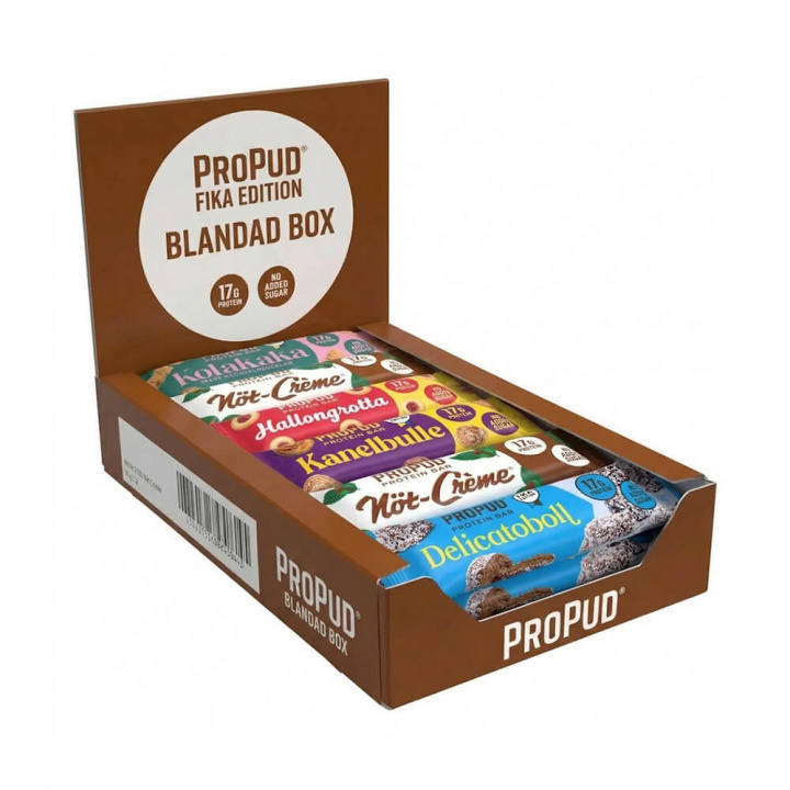 12 x ProPud Proteinbar Mixlåda, 55 g i gruppen Bars / Proteinbars hos Tillskottsbolaget (PROPUD3868)