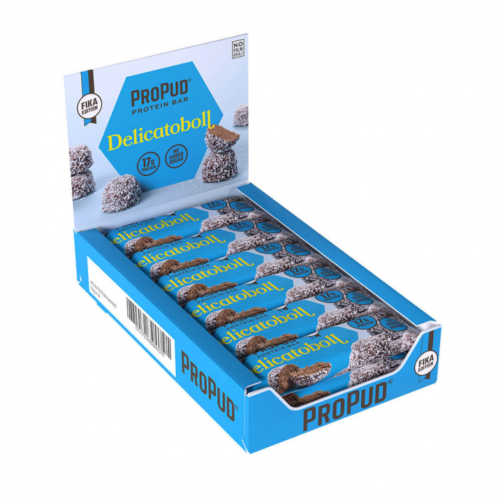 12 x ProPud Proteinbar, 55 g (Delicatoboll) i gruppen Bars / Proteinbars hos Tillskottsbolaget (PROPUD6983)