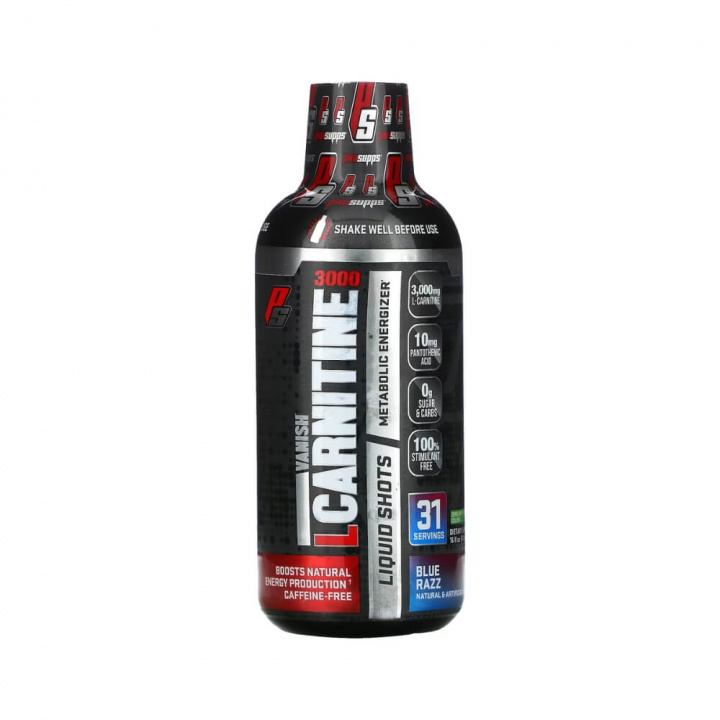 Pro Supps L-Carnitine 3000, 473 ml (Blue Razz) i gruppen Kosttillskott & Livsmedel / Viktminskning / Koffeinfri Fettförbrännare hos Tillskottsbolaget (PROSUPPS0577-1)