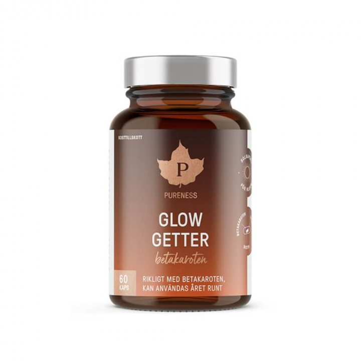 Pureness Glow Getter Betakaroten, 60 caps i gruppen Kosttillskott & Livsmedel / Hälsokost / Betakaroten hos Tillskottsbolaget (PURENESS1478)