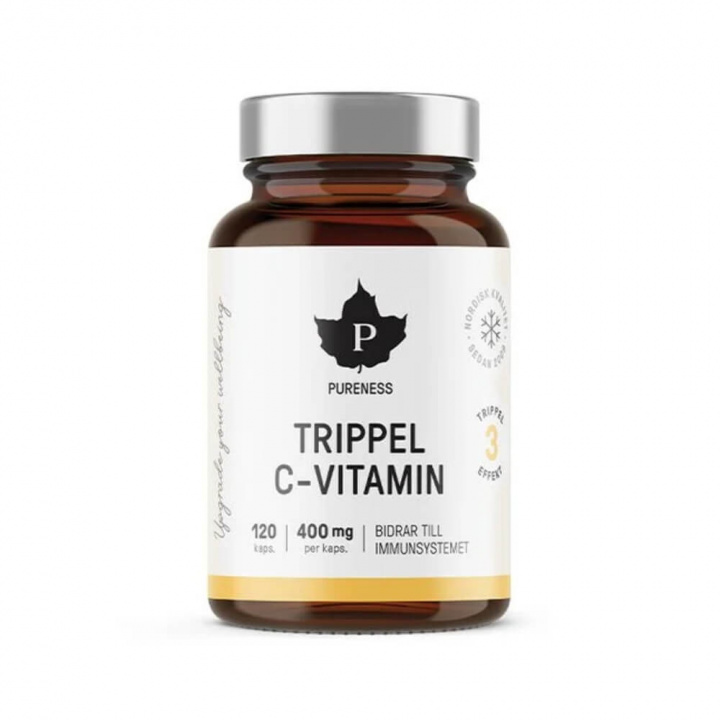 Pureness Trippel C-vitamin, 120 caps i gruppen Kosttillskott & Livsmedel / Vitaminer / C-vitamin hos Tillskottsbolaget (PURENESS2475)