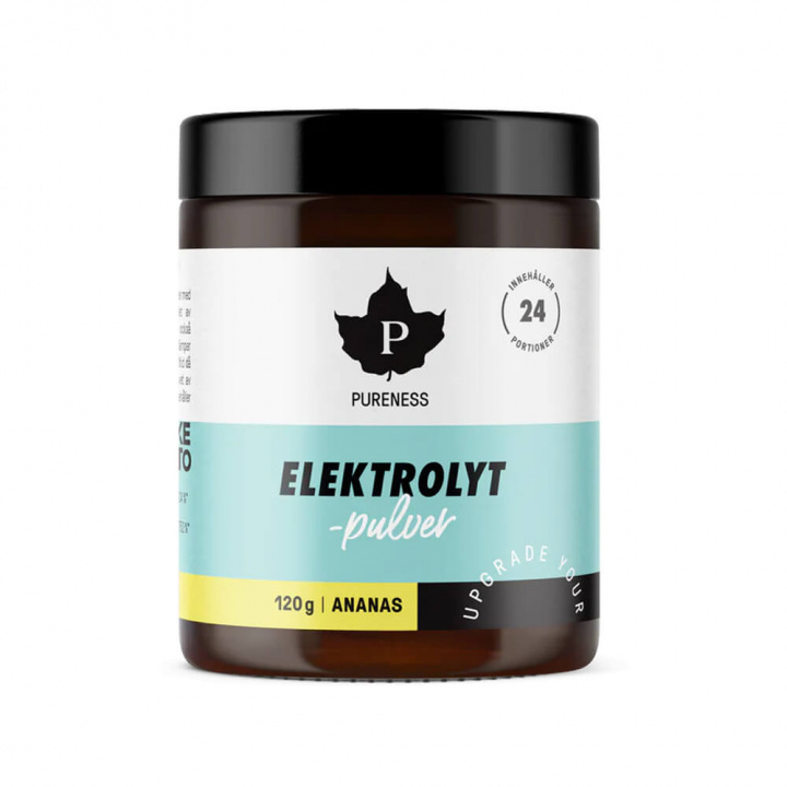 Pureness Elektrolytpulver, 120 g (Ananas) i gruppen Kosttillskott & Livsmedel / Mineraler / Elektrolyter hos Tillskottsbolaget (PURENESS7655-3)