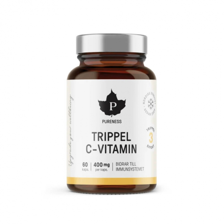 Pureness Trippel C-vitamin, 60 caps i gruppen Kosttillskott & Livsmedel / Hälsokost / Antioxidanter hos Tillskottsbolaget (PURENESS8432)
