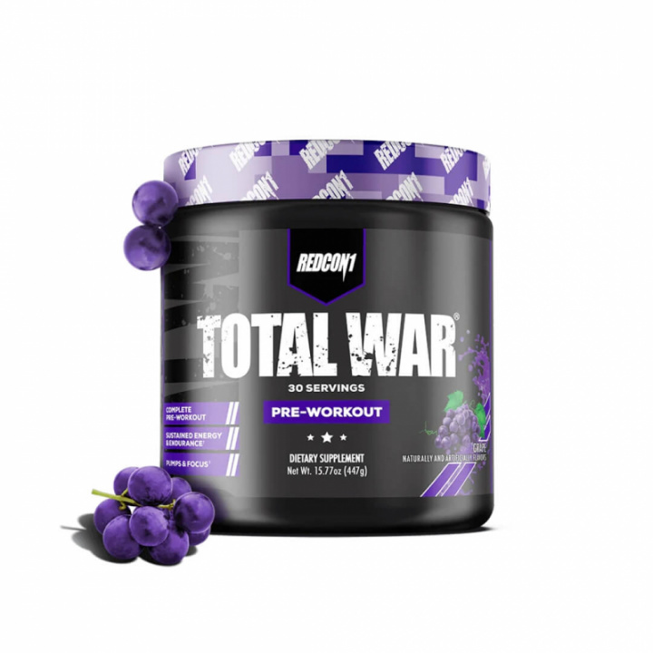 Redcon1 Total War, 30 serv. (Grape) i gruppen Kosttillskott & Livsmedel / Prestationshöjare / Pre-Workout / PWO hos Tillskottsbolaget (REDCON001-14)