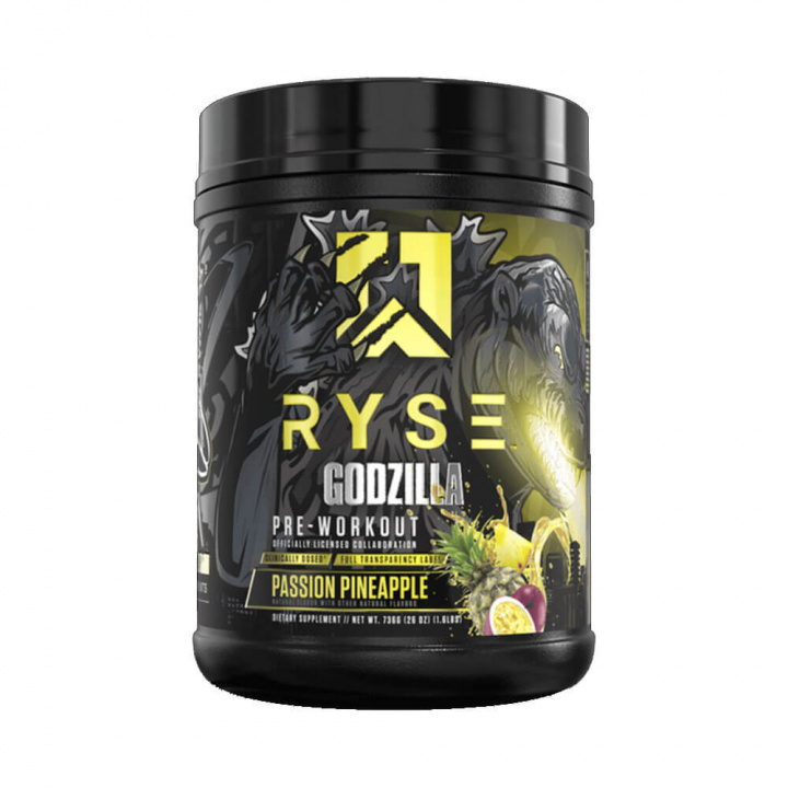 Ryse Supps Godzilla Pre-Workout, 40 serv. (Passion Pineapple) i gruppen Kosttillskott & Livsmedel / Prestationshöjare / Pre-Workout / PWO hos Tillskottsbolaget (RYSE78745-3)