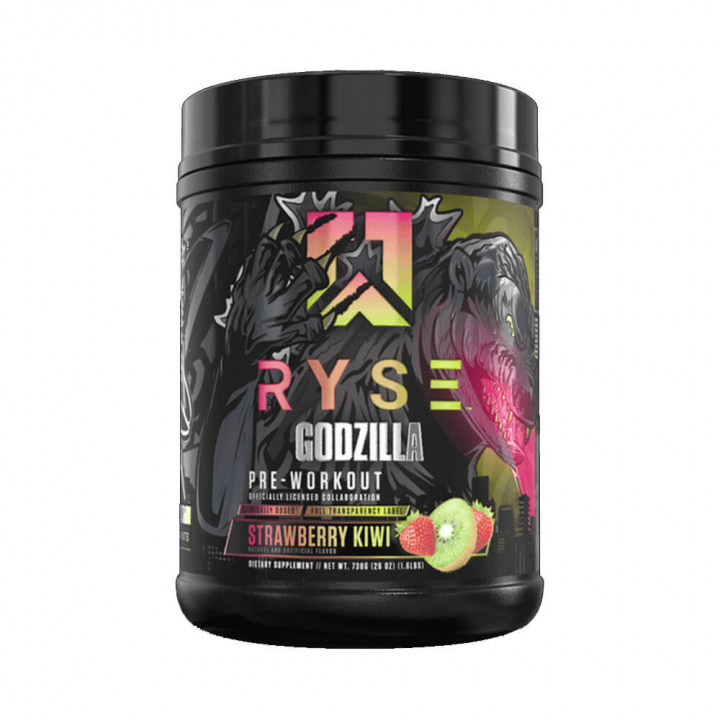 Ryse Supps Godzilla Pre-Workout, 40 serv. (Strawberry Kiwi) i gruppen Kosttillskott & Livsmedel / Prestationshöjare / Pre-Workout / PWO hos Tillskottsbolaget (RYSE78745-4)