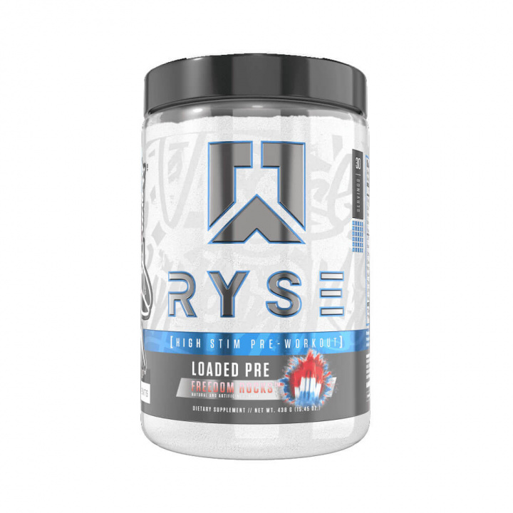 Ryse Supps Loaded Pre, 30 serv. (Freedom Rocks) i gruppen Kosttillskott & Livsmedel / Prestationshöjare / Pre-Workout / PWO hos Tillskottsbolaget (RYSE8978-2)