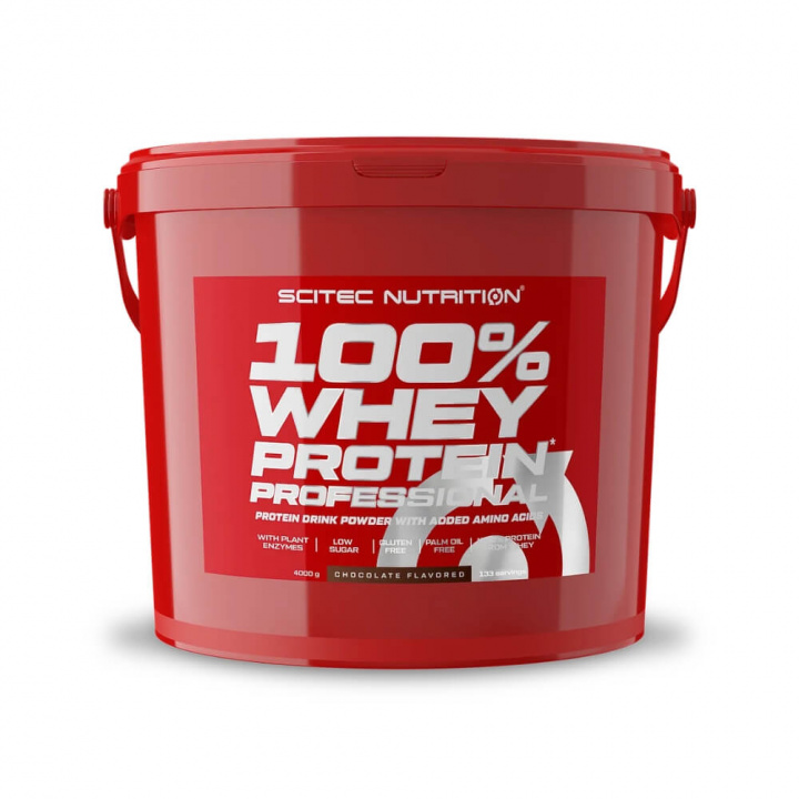Scitec Nutrition 100% Whey Protein Professional, 4 kg i gruppen Kosttillskott & Livsmedel / Proteinpulver / Vassleprotein / Whey protein hos Tillskottsbolaget (SCITEC0056)