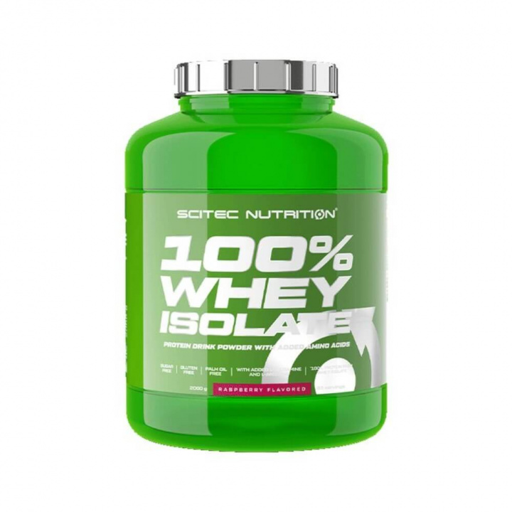 Scitec Nutrition 100% Whey Isolate, 2000 g (Raspberry) i gruppen Kosttillskott & Livsmedel / Proteinpulver / Isolatprotein hos Tillskottsbolaget (SCITEC7583-5)