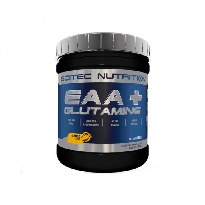 Scitec Nutrition EAA+Glutamine, 300 g (Mango) i gruppen Kosttillskott & Livsmedel / Aminosyror / EAA hos Tillskottsbolaget (SCITEC842-2)