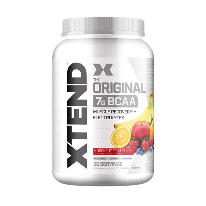 Scivation Xtend BCAA, 90 serveringar (Fruit Punch) i gruppen Kosttillskott & Livsmedel / Aminosyror / BCAA hos Tillskottsbolaget (SCIVATION001FP)