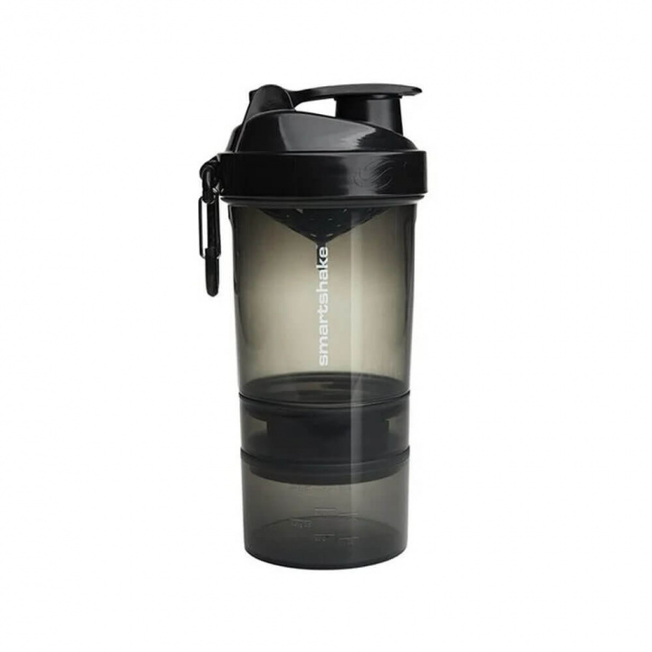SmartShake Original2GO, 600 ml (Gunsmoke Black) i gruppen Träningstillbehör / Flaskor & Shakers hos Tillskottsbolaget (SMARTSHAKE001-2)