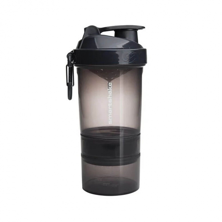 SmartShake Original2GO, 600 ml (Space Gray) i gruppen Träningstillbehör / Flaskor & Shakers hos Tillskottsbolaget (SMARTSHAKE001-3)