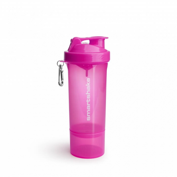 SmartShake Slim, 500 ml (Neon Pink) i gruppen Träningstillbehör / Flaskor & Shakers hos Tillskottsbolaget (SMARTSHAKE003-3)