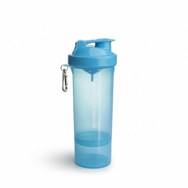 SmartShake Slim, 500 ml (Neon Blue) i gruppen Träningstillbehör / Flaskor & Shakers hos Tillskottsbolaget (SMARTSHAKE003-8)
