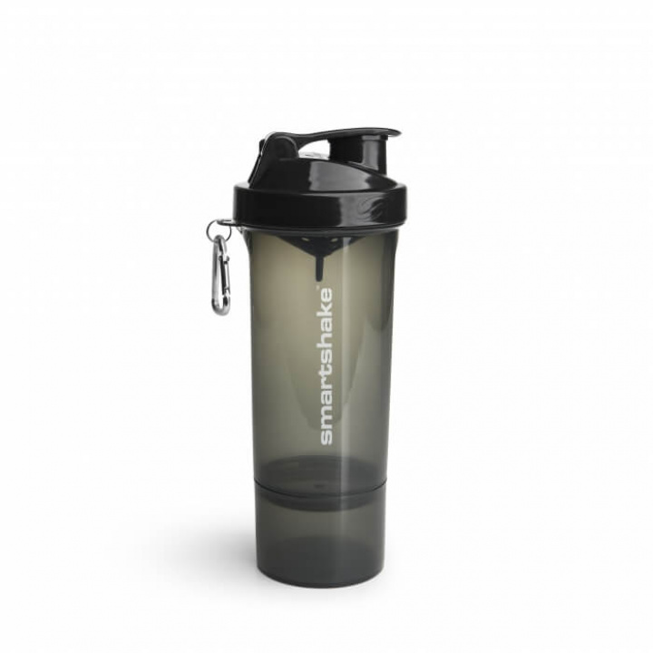 SmartShake Slim, 500 ml (Gunsmoke Black) i gruppen Träningstillbehör / Flaskor & Shakers hos Tillskottsbolaget (SMARTSHAKE003-9)