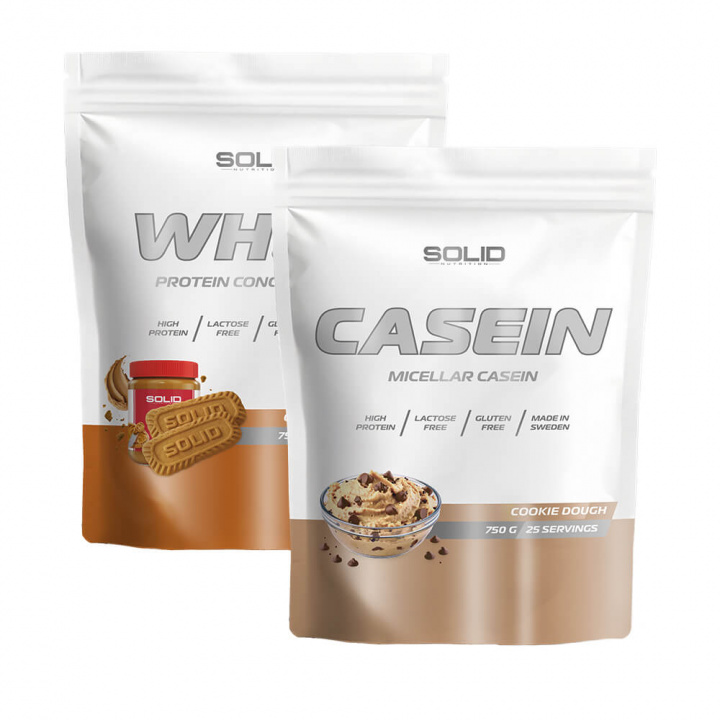 SOLID Nutrition Whey + Casein i gruppen Kosttillskott & Livsmedel / Proteinpulver / Kaseinprotein hos Tillskottsbolaget (SOLID56637)