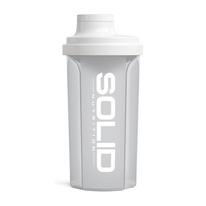 SOLID Nutrition Shaker, 500 ml (White) i gruppen Träningstillbehör / Flaskor & Shakers hos Tillskottsbolaget (SOLID657355-1)