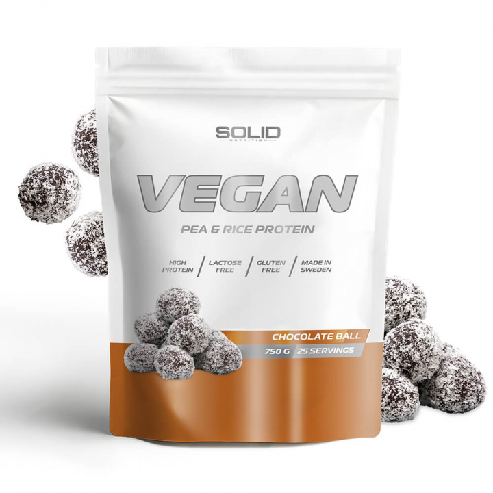 SOLID Nutrition Vegan, 750 g i gruppen Kosttillskott & Livsmedel / Proteinpulver / Isolatprotein hos Tillskottsbolaget (SOLID657433)