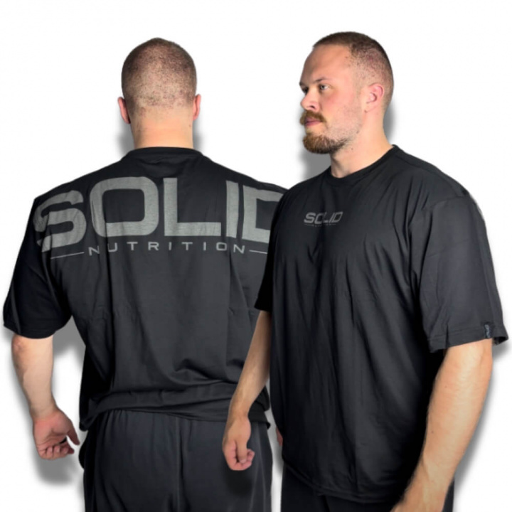 SOLID Nutrition Oversized Tee, black/grey i gruppen Träningstillbehör / Träningskläder hos Tillskottsbolaget (SOLID675819)