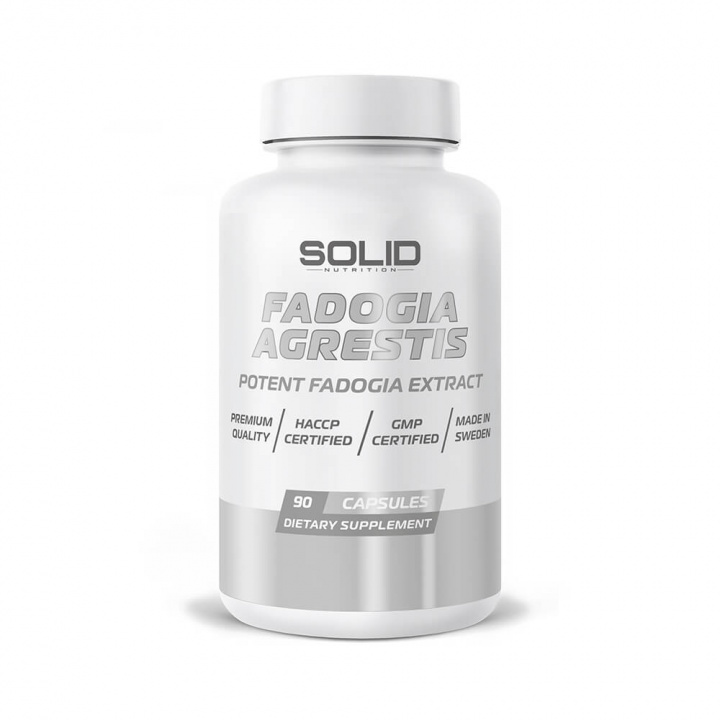 SOLID Nutrition Fadogia Agrestis, 90 caps i gruppen Kosttillskott & Livsmedel / Muskelökning / Fadogia Agrestis hos Tillskottsbolaget (SOLID67834)