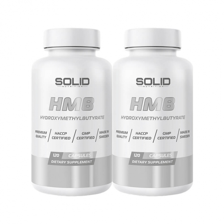 2 x SOLID Nutrition HMB, 120 caps i gruppen Kosttillskott & Livsmedel / Aminosyror / HMB hos Tillskottsbolaget (SOLID6784)