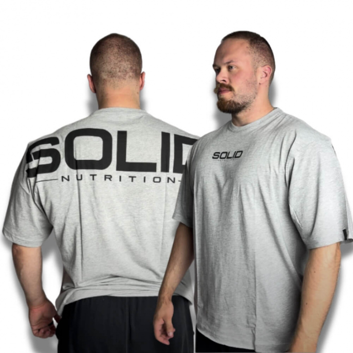 SOLID Nutrition Oversized Tee, grey/black i gruppen Träningstillbehör / Träningskläder hos Tillskottsbolaget (SOLID68524)