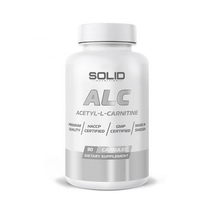 SOLID Nutrition ALC, 90 caps i gruppen Kosttillskott & Livsmedel / Viktminskning / Koffeinfri Fettförbrännare hos Tillskottsbolaget (SOLID7500)