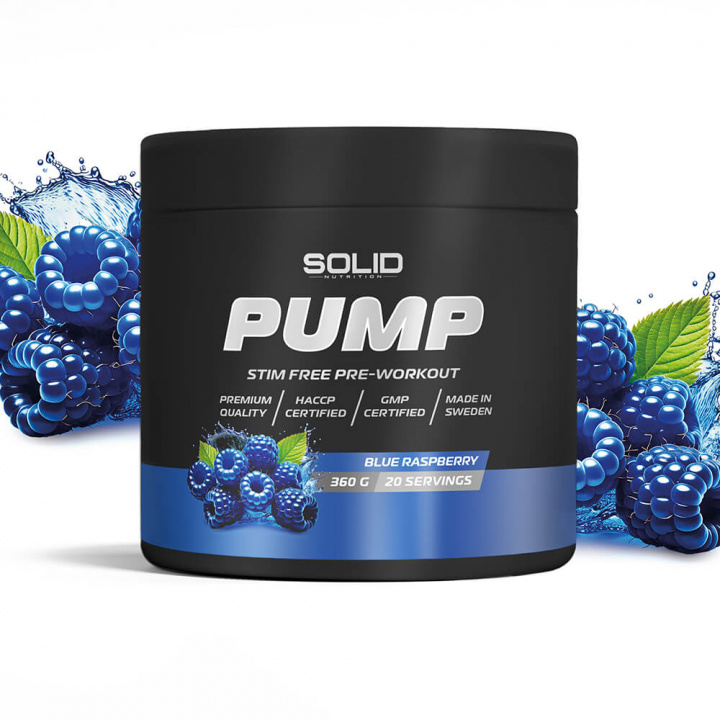SOLID Nutrition BLACK LINE Pump, 360 g (Blue Raspberry) i gruppen Shoppa efter Tema / Veganskt kosttillskott hos Tillskottsbolaget (SOLID7532-2)