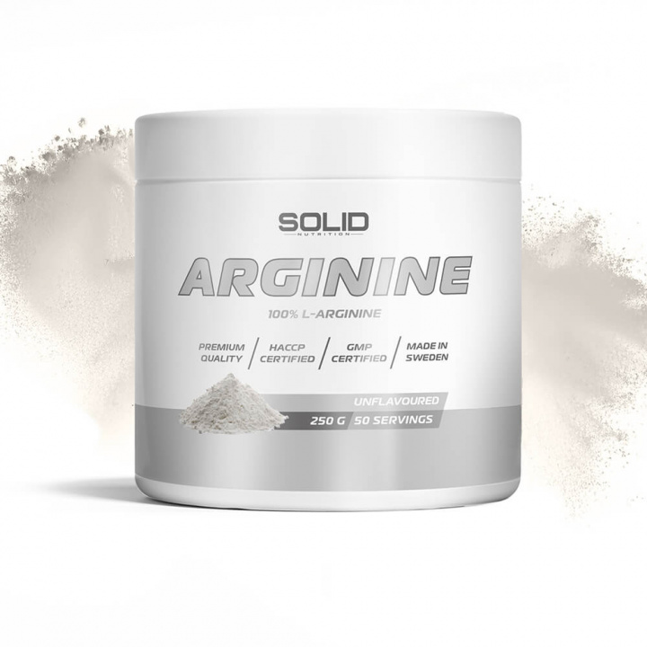 SOLID Nutrition Arginine, 250 g i gruppen Kosttillskott & Livsmedel / Aminosyror / Arginin hos Tillskottsbolaget (SOLID7543)