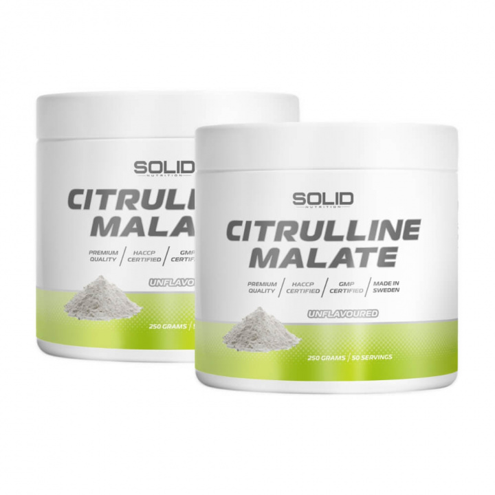 2 x SOLID Nutrition Citrulline Malate, 250 g i gruppen Kosttillskott & Livsmedel / Aminosyror / Citrullin hos Tillskottsbolaget (SOLID75644)