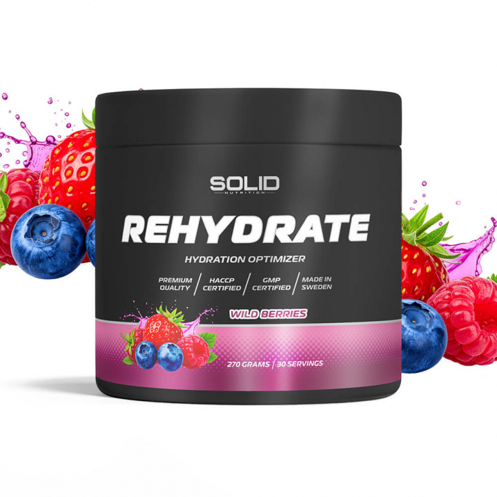 SOLID Nutrition BLACK LINE Rehydrate, 270 g (Wild Berries) i gruppen Kosttillskott & Livsmedel / Mineraler / Elektrolyter hos Tillskottsbolaget (SOLID75682-6)