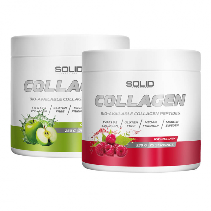 2 x SOLID Nutrition Collagen, 230 g i gruppen Kosttillskott & Livsmedel / Ledhälsa / Kollagen hos Tillskottsbolaget (SOLID7600)