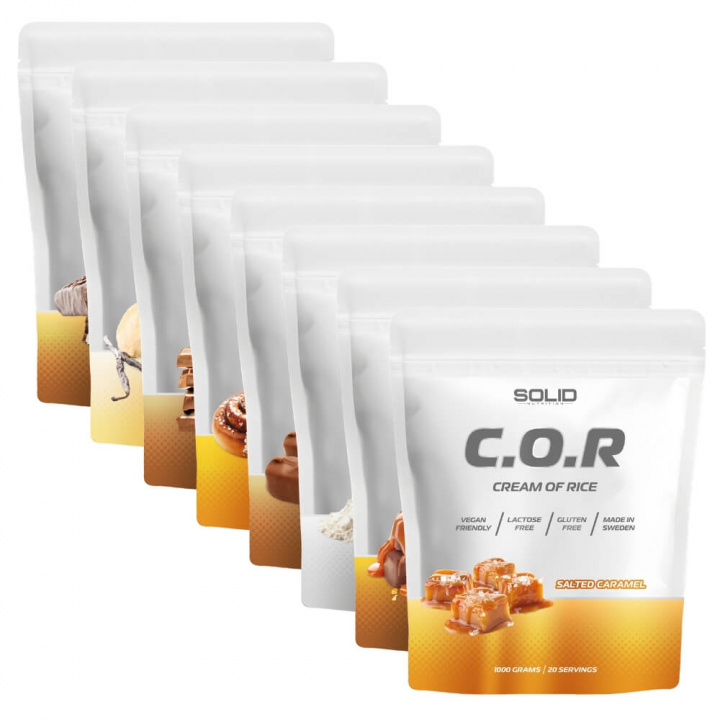8 x SOLID Nutrition Cream Of Rice, 1 kg i gruppen Kosttillskott & Livsmedel / Livsmedel / Cream of Rice hos Tillskottsbolaget (SOLID76865)