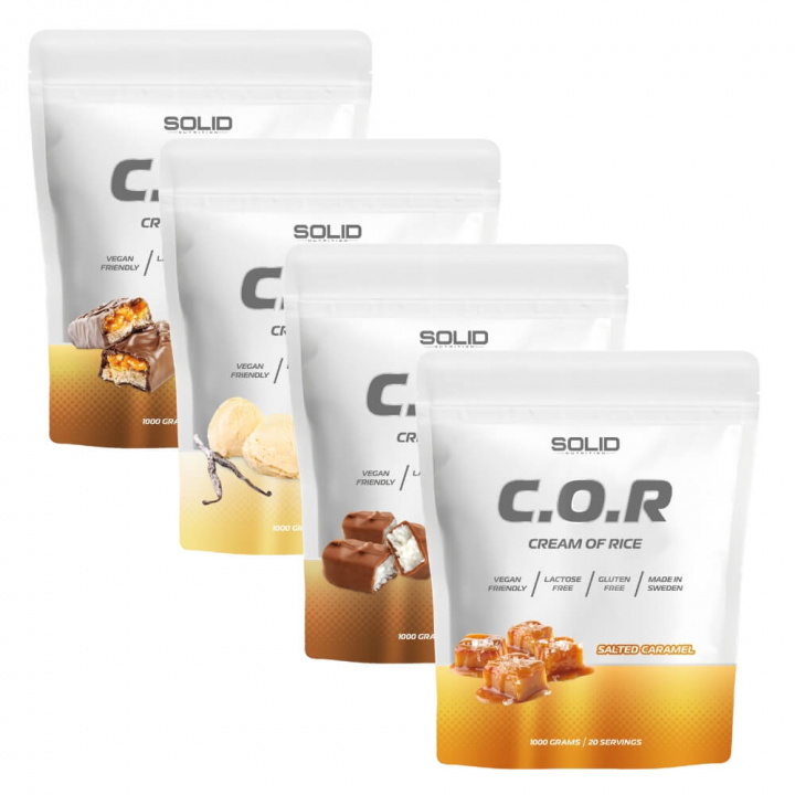 4 x SOLID Nutrition Cream Of Rice, 1 kg i gruppen Kosttillskott & Livsmedel / Livsmedel / Cream of Rice hos Tillskottsbolaget (SOLID7853)