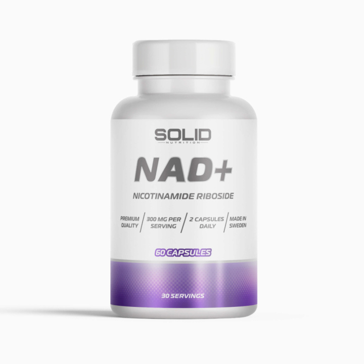 SOLID Nutrition NAD+, 60 caps i gruppen Kosttillskott & Livsmedel / Vitaminer / B-vitamin hos Tillskottsbolaget (SOLID8123)