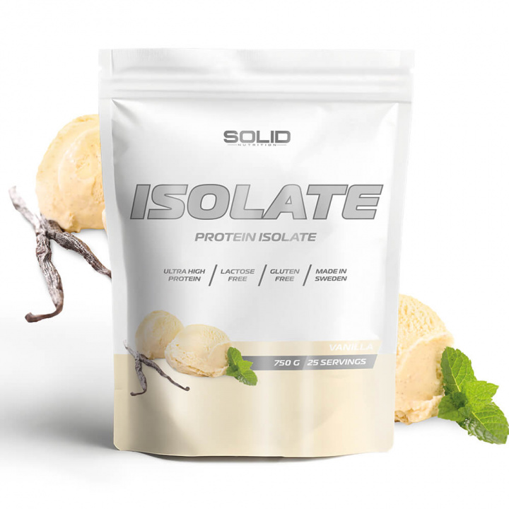 SOLID Nutrition Isolate, 750 g (Vanilla) i gruppen Kosttillskott & Livsmedel / Proteinpulver / Isolatprotein hos Tillskottsbolaget (SOLID85001-1)