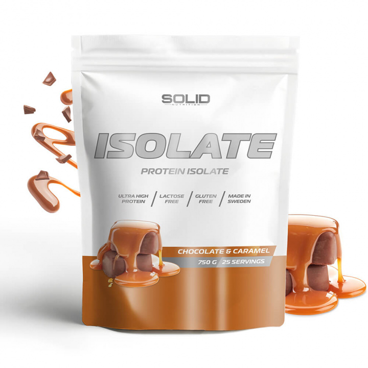 SOLID Nutrition Isolate, 750 g (Chocolate & Caramel) i gruppen Kosttillskott & Livsmedel / Proteinpulver / Isolatprotein hos Tillskottsbolaget (SOLID85001-2)