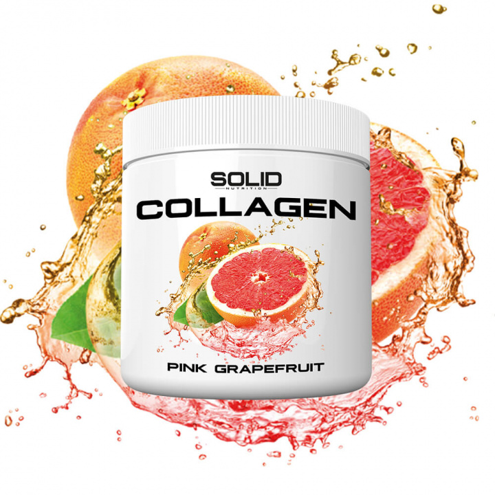 SOLID Nutrition Collagen, 230 g (Pink Grapefruit) i gruppen Kosttillskott & Livsmedel / Ledhälsa / Kollagen hos Tillskottsbolaget (SOLID8593-1)