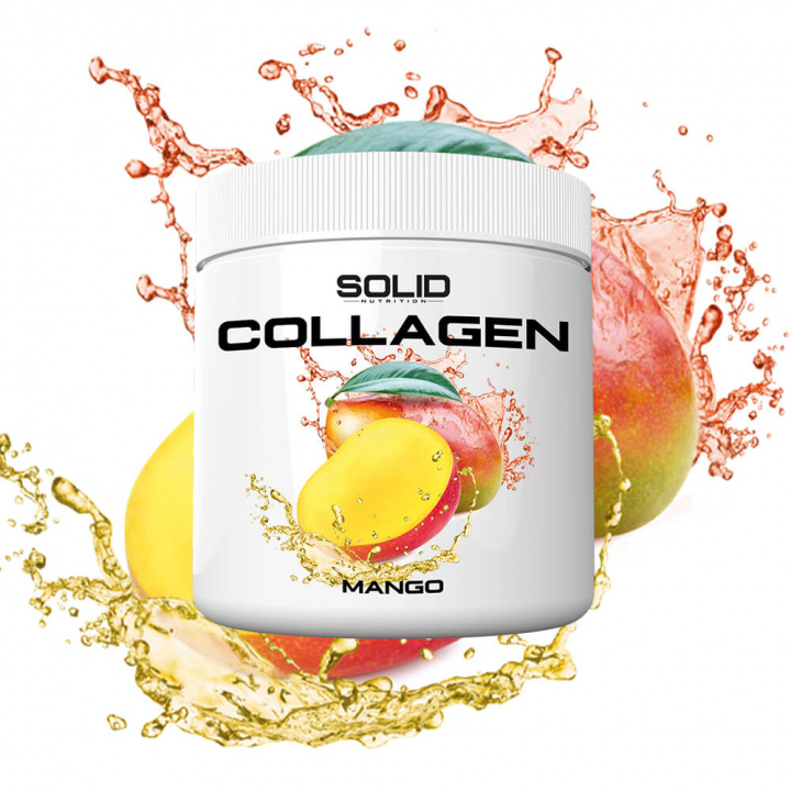 SOLID Nutrition Collagen, 230 g (Mango) i gruppen Kosttillskott & Livsmedel / Ledhälsa / Kollagen hos Tillskottsbolaget (SOLID8593-2)