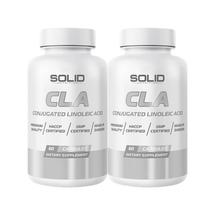 2 x SOLID Nutrition CLA, 60 caps i gruppen Kosttillskott & Livsmedel / Omega-3 & Fettsyror / CLA hos Tillskottsbolaget (SOLID8694)