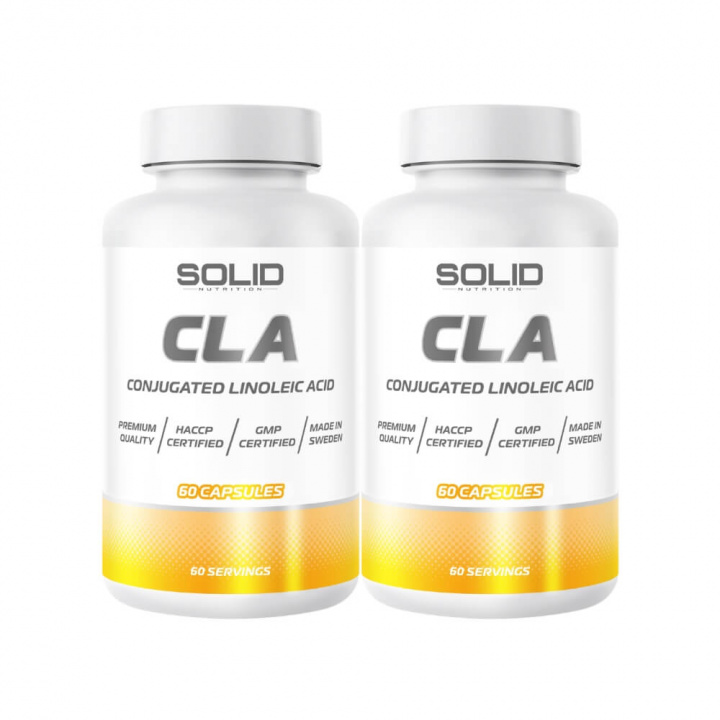 2 x SOLID Nutrition CLA, 60 caps i gruppen Kosttillskott & Livsmedel / Omega-3 & Fettsyror / CLA hos Tillskottsbolaget (SOLID8694)
