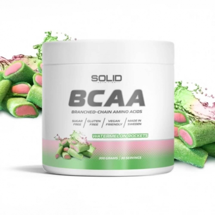 SOLID Nutrition BCAA, 300 g i gruppen Kosttillskott & Livsmedel / Aminosyror / BCAA hos Tillskottsbolaget (SOLIDBCAA)