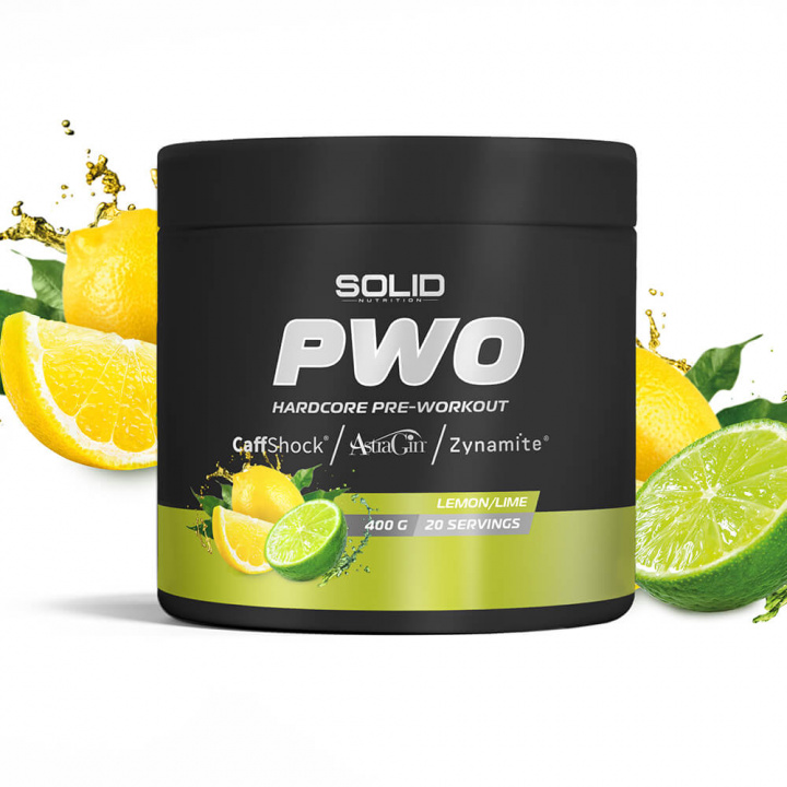 SOLID Nutrition BLACK LINE PWO, 400 g (Lemon/Lime) i gruppen Kosttillskott & Livsmedel / Prestationshöjare / Pre-Workout / PWO hos Tillskottsbolaget (SOLIDBLACKPWO-1)